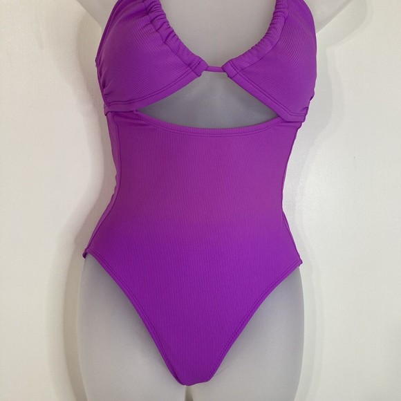 Xhilaration Purple Women Swim One Piece - Picture 3 of 11